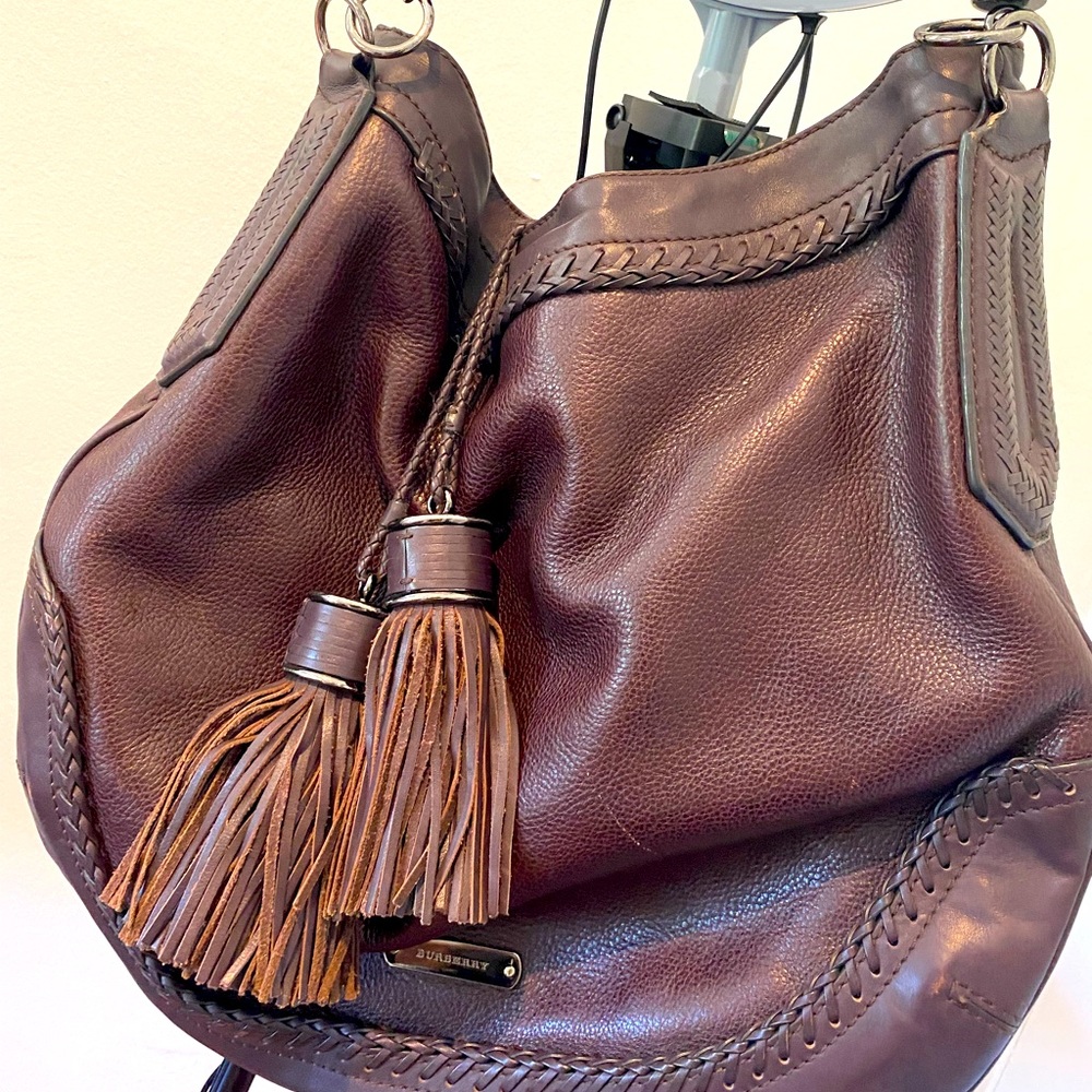 BROWN HOBO BURBERRY BIG BAG